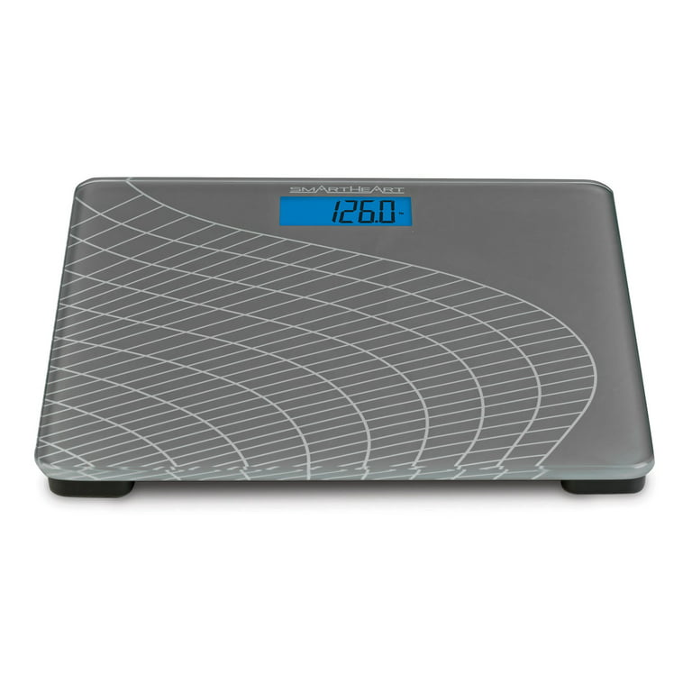 DMI Tempered Glass Digital Bathroom Scale with Large LCD Screen, Auto-On Activation, 440 lbs Weight Capacity, Clinically Accurate