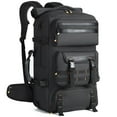 thumbnail image 1 of Mochila de viaje Ponhog 50 L con compartimento para zapatos para hombre, color negro, 1 of 8