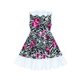thumbnail image 3 of Girls Dress Flower Button Front Cotton Sundress 3 Years, 3 of 5