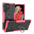 thumbnail image 1 of Nalacover Heavy Duty Bracket Case for Samsung Galaxy S22 Ultra, Dual-Layers Rugged PC Soft Silicone Shockproof Lens Protection Case with Rotated Ring Holder Kickstand Magnetic Non-Slip Cover,Rose, 1 of 9
