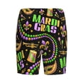 thumbnail image 5 of Naloa Mardi Gras3 Men's Short Pajama Pants, Lounge Comfort Shorts with Elasticized Waistband and Side Pockets - Medium, 5 of 9