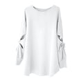 thumbnail image 4 of Womens Tops Oversized Sweatshirts For Women Trendy Fleece Crewneck Sweatshirt Casual Loose Pullover Tops Comfy Fall Outfits T-Shirts For Women, 4 of 5