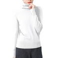 thumbnail image 3 of Perfectbot Fall Winter Sweaters for Women Turtleneck Long Sleeves Warm Tops Basic Underwear Plain Shirts, 3 of 5