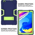 thumbnail image 2 of FIEWESEY Heavy Duty Rugged Protective Case for Vankyo matrixpad S20/Facetel Q3 Pro/TOSCIDO P20/P101/TOPELOTEK MID1001S/VUCATIMES N20/DUODUOGO/Hyundai Hytab Plus 10WB2 10.1" (Navy/Green), 2 of 7