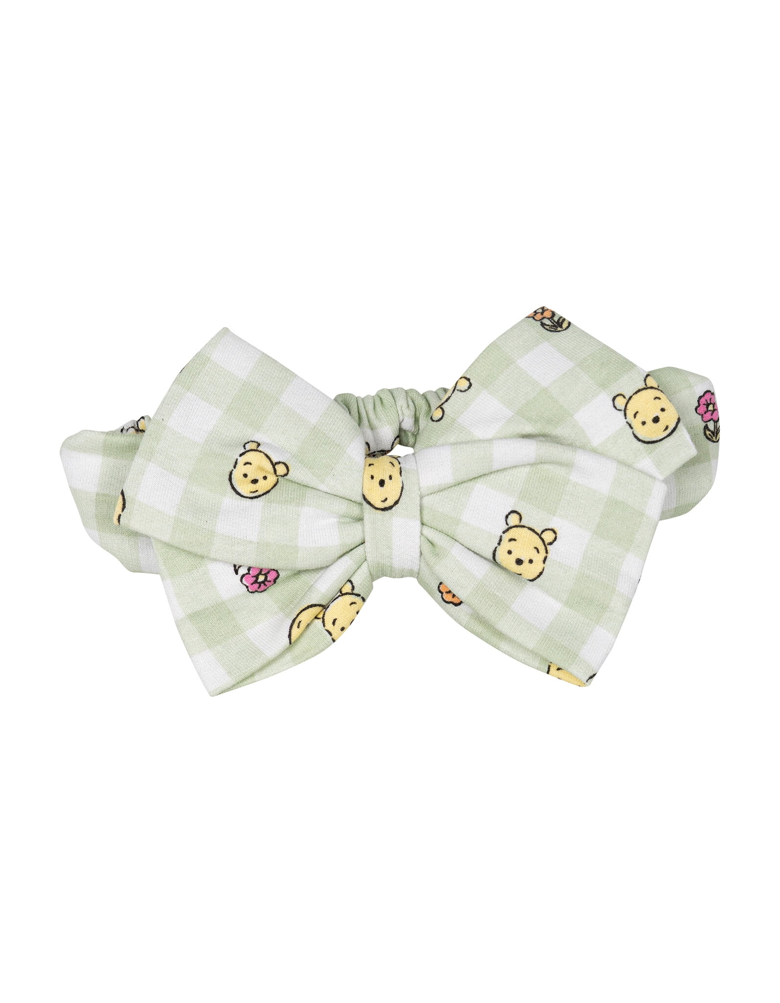 Disney Winnie the Pooh Piglet Bodysuit, French Terry Bubble Shorts and Headband 3 Piece Outfit Set Gingham Newborn to Infant