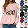 thumbnail image 6 of Godom Halloween Sweatshirts for Women Pumpkin Graphic Crewneck Long Sleeve Tops Casual Loose Pullover Shirts 2025 Clothes, 6 of 7