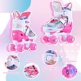 thumbnail image 3 of 4 Size Adjustable Light Roller Skates for Boys Girls Toddlers Beginners, 3 of 5