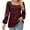 Wine Red, variant on YYDGH Womens Fall Puff Long Sleeve T Shirts Square Neck Solid Color Tunic Tops Loose Fit Casual Blouses Sweatshirt White S