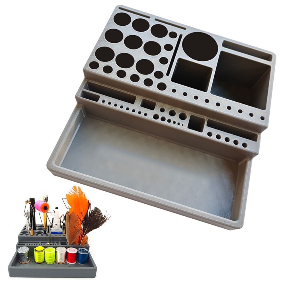 CENL Fly Tying Tool Storage Holder Desktop Storage Rack Fly Tying Materials Storage