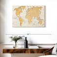 thumbnail image 3 of Elephant Stock Beige World Map Wall Art - Horizontal Canvas Wall Art - Living Room Wall Decor - Map Canvas - Beige And Yellow Decor - 36" x 24", 3 of 8