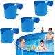 thumbnail image 1 of (Azul 4PCS) Portavasos junto a la piscina para piscinas sobre el suelo Portavasos de plástico para piscina para el lado de la piscina Sin derrames Portavasos para piscina, 1 of 5