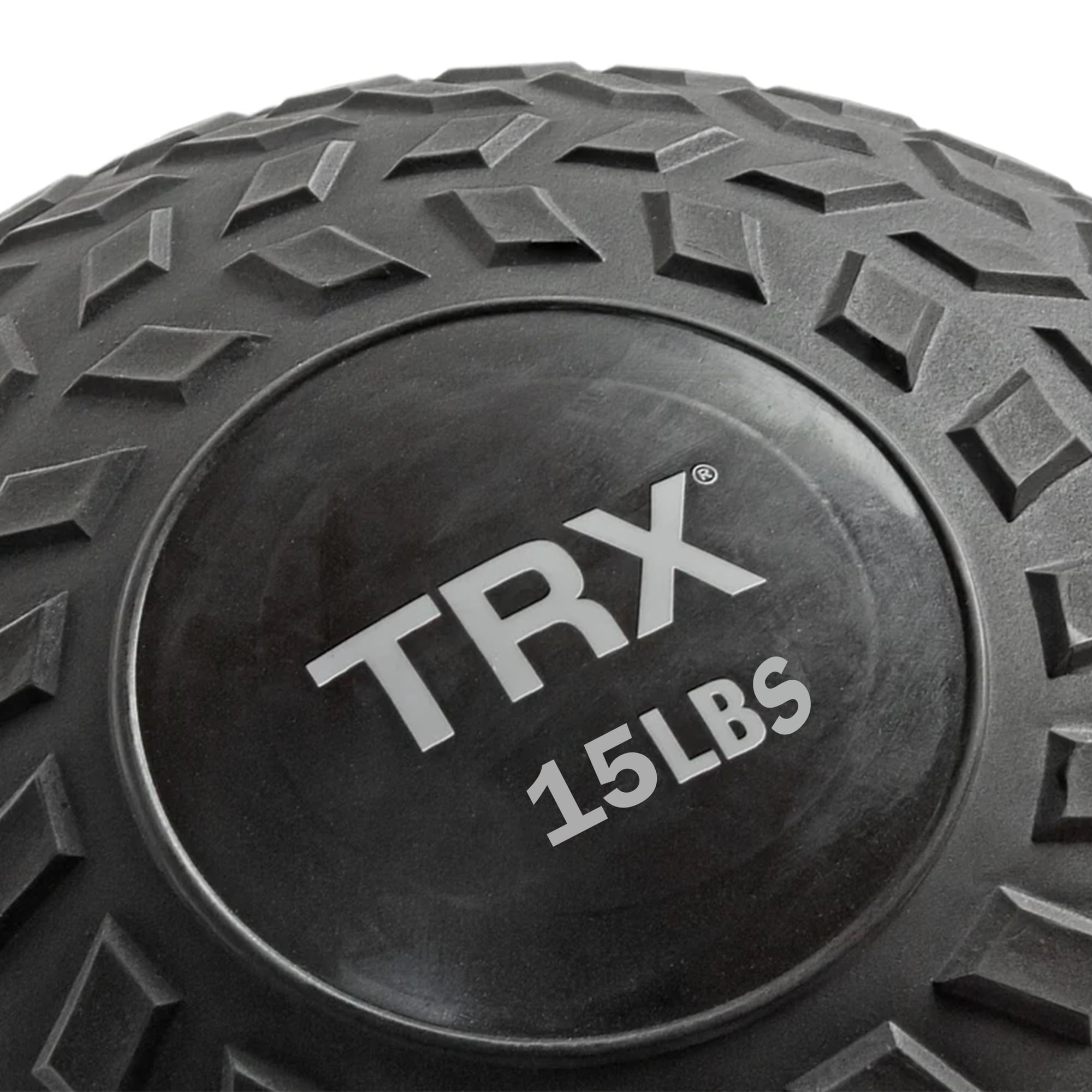 TRX 15 Pound Weighted Slam Ball for Full Body High Intensity Workouts