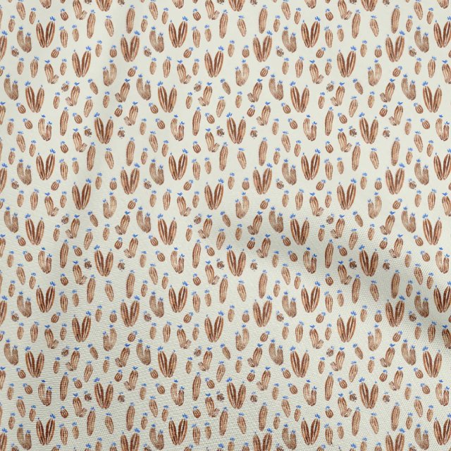 oneOone Coton Popeline Brun Tissu Robe Tissu Tissu Imprimé par la Cour 56 Pouces de Large