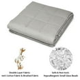 thumbnail image 5 of Weighted Blankets 100% Cotton w/ Glass Beads Light Grey 22 lbs, 60'' x 80'', 5 of 8