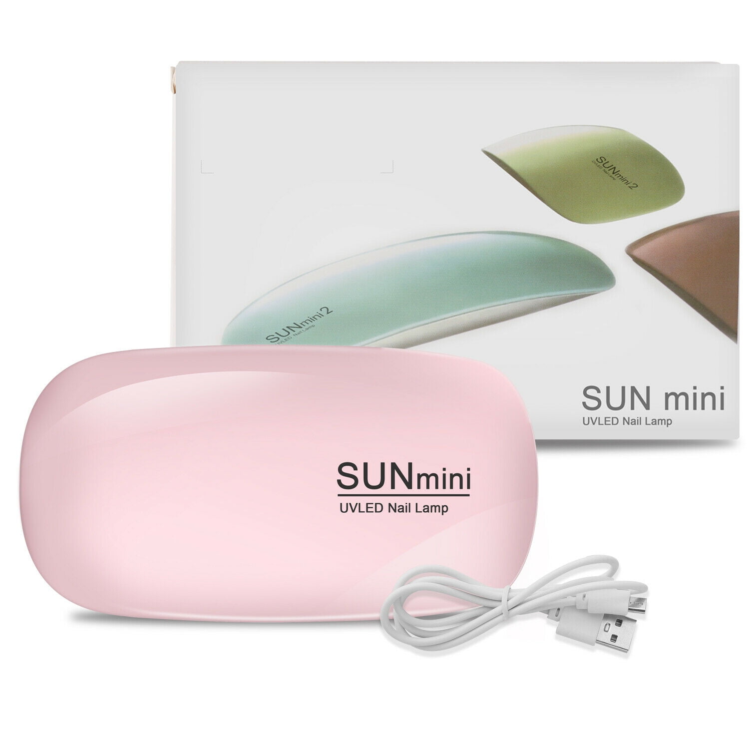 6W Mini UV LED Nail Lamp Portable Gel Nail Polish Dryer UV Light Nail  Nursing Tool, Pink 