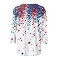 thumbnail image 4 of Cavosen Patriotic T Shirts for Women Petite Patriotic 3/4 Sleeve Crewneck Tops American Flag Print T Shirts Lady XL Independence Day Casual Shirts Funny 4th of July Tunic Tees 2025 Patriotic Outfits, 4 of 5