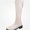 Beige, variant on Women's Mid Calf Boots Round Toe Back Zipper Low Heel Comfort Versatile Casual Boots Size 4.5