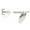 thumbnail image 3 of (2 pack) Yakima Bait Worden's Original Rooster Tail, Inline Spinnerbait Fishing Lure, Hammered Silver White, 1/8 oz., 3 of 3