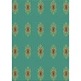 thumbnail image 1 of Ahgly Company Machine Washable Indoor Rectangle Transitional Emerald Green Area Rugs, 2' x 4', 1 of 7