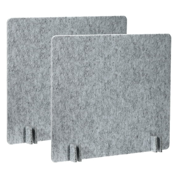 Uxcell Desk Divider, 2 Set 24 x 24 Inch Acoustic Freestanding Desk Divider Desk Privacy Panel with 8 Pcs Support Feet for Library Office Workstation, Grey