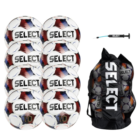 Paquete de 8 pelotas Soccer Ball Select número 10 con bolsa y bomba tamaño 5