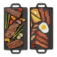thumbnail image 3 of Starfrit The Rock Cast Iron Reversible Grill/Griddle, Durable Cast Iron, Non-Stick, Oven Safe, PFOA Free, Easy to Clean, Black, 3 of 4