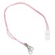 thumbnail image 4 of Cable de auriculares de 2 pines, cordón portátil de prevención de pérdida, seguridad, Clip blanco, protección de fijación, Cable rosa, 4 of 8