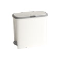 thumbnail image 2 of Home Use Press-Top Flip-Lid Trash Can, Space-Saving Garbage Bin for Kitchen, Bathroom, and Narrow Spaces, Slim, Convenient Clamp-Style, Easy to Use, White and Yellow, 2 of 9