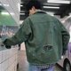 thumbnail image 3 of Chaqueta vaquera negra con botón de agujero para hombre, chaqueta vaquera rasgada para hombre, otoño, verde, invierno, 2024, moda japonesa, precio bajo, Joker Elatic, 3 of 5