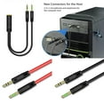 thumbnail image 2 of Splitter Headphone for Computer 3.5mm Female to 2 Male Headphone Mic Audio Y Splitter Cable, 2 of 10