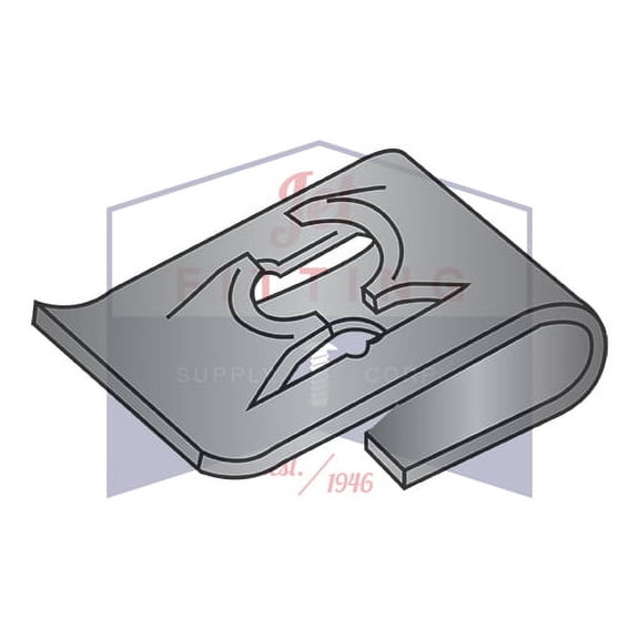 6-32 C8019-632-4 Tinnerman Style J-Type Spring Nuts (Speed Nuts) | Steel | Black Phosphate (Quantity: 3000)