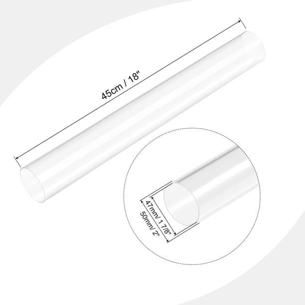 Tube Acrylique Uxcell – Diamètre Intérieur 47 Mm, Extérieur 50 Mm, Pour Lampes Ou Lanternes