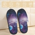 thumbnail image 2 of Fotbe Planets Stars And Galaxies1 Pantuflas Peludas para Mujer con Estampado, Zapatillas de Peluche, Zapatos de Invierno para Casa, Uso Interior y Exterior-Large, 2 of 8