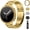 Gold, variant on Stainless Steel Watch Band for Samsung Galaxy Watch 8 44mm 40mm, Metal Chain Link Business Bracelet Strap With Hard PC Case for Men Women