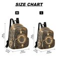 thumbnail image 3 of JIALIOU Mini Backpack Purse for Women Quilted Casual Daypack Small Travel Shoulder Bag, Abstract Bronze Geometric, 3 of 7