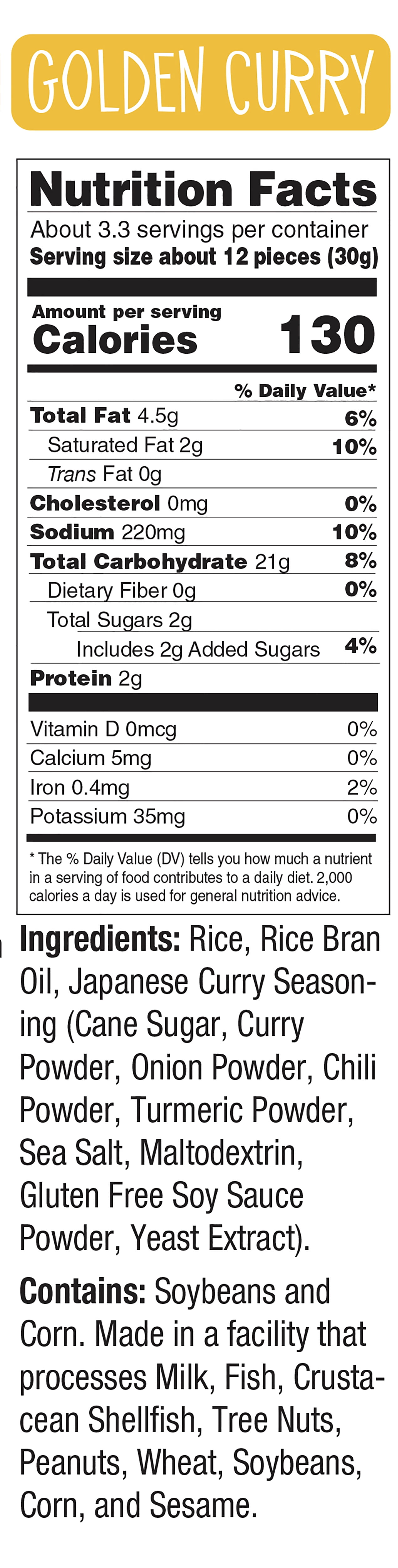 Sun Tropics MOCHI Snack Bites, Golden Curry (3.5oz) 6-pack