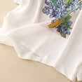thumbnail image 4 of Hauts d'Été pour Femmes 2023 Coton Lin Manches Courtes Col Rond T-Shirts Mode Imprimés Habillés Décontractés Blouses Tuniques d'Automne, 4 of 7