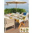 thumbnail image 5 of Outdoor Tablecloth with Umbrella Hole for Patio/Picnic/Party/Camping, Sunflowers Gnomes Waterproof Table Cloth Rectangle Table Cover Washable, Rustic Summer Botanical Budding Flowers (54"x 80"), 5 of 8