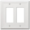 thumbnail image 3 of Amerelle 149RRW Chelsea Wallplate, 2 Rocker, Steel, White, 1-Pack, 3 of 3