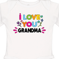 thumbnail image 4 of Inktastic I Love You Grandma with Flowers Girls Long Sleeve Baby Bodysuit, 4 of 5