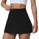 thumbnail image 3 of Falda deportiva plisada de cintura alta para mujer: falda deportiva de dos piezas con pantalones cortos incorporados, bolsillos laterales y bolsillo trasero con cremallera., 3 of 7