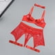 thumbnail image 5 of Conjunto de ropa interior, conjunto de lencería transparente con aberturas para mujer para San Valentín, despedida de soltero Rojo M, 5 of 9