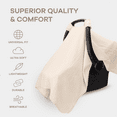 thumbnail image 3 of Comfy Cubs Baby Car Seat Cover - Soft, Breathable & Lightweight Large Car Seat Canopy, Sand, 3 of 6