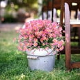 thumbnail image 2 of Coolmade 8 Bundles Artificial Daisy Flowers 14" Outdoor Spring Summer Decoration UV Resistant Fake Flowers (Pink), 2 of 8