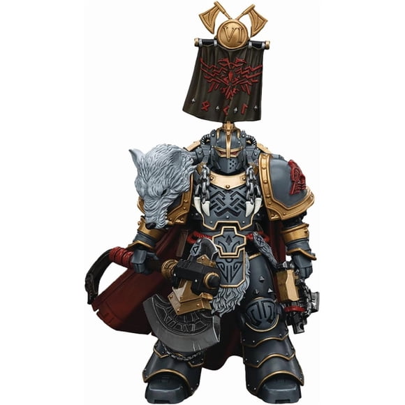 Warhammer 40000 5 Inch Action Figure 1/18 Scale - Space Wolves Legion Praetor with Power Axe