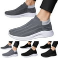 thumbnail image 5 of Men's Sports Shoes Comfortable S𝗅ip On Sneakers Breathable Knit Walking Shoes Casual Fashion Tennis Shoes Wide Width Athlet𝗂c Sock Shoes for Fitness Travel Work, Summer and Autumn, 5 of 9