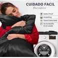 thumbnail image 4 of Juego De Sábanas Matrimonial De Satín Lujosas Modelo Negro, 4 of 4