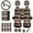 Aztec Western Horse, variant on Uorisanigo Aesthetic Hippy Mushroom Auto Seat Covers for Cars with Seatbelt Shoulder Pad Coasters Steering Cover Headrest Cushion Shift Knob Handbrake Grip Protector Armrest Cover Key Chains,18 Pack