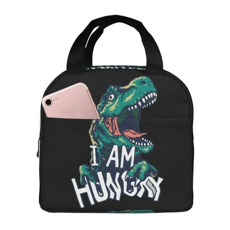 Insulated Lunch Bag for Women Men - Hungry dinosaurs Leakproof Cooler Lunch Box for Women Men  Lunch Tote Bags for Work School Picnic Travel