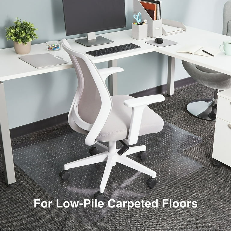 Staples Office Desk Vinyl Chair Mat for Low Pile Carpet, Rolling